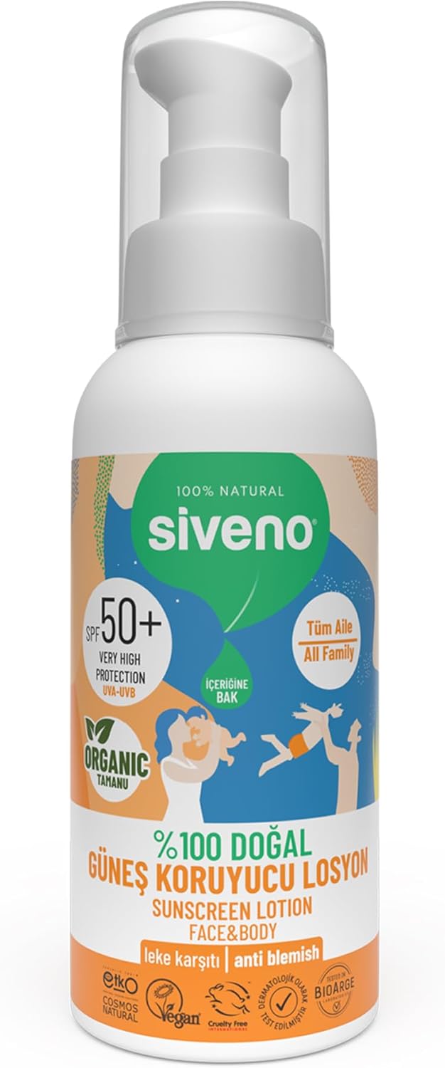 Alternative view of Siveno %100 Doğal ve Organik Tamanu Yağlı Güneş Losyonu Mineral Filtreli Tüm Aile Için 50 SPF 100 ml