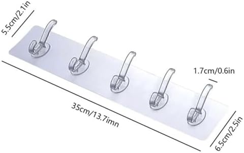 Alternative view of 5'li Şeffaf Süper Yapışkan Askı, Banyo, Mutfak Düzenleyici Askı, Kendinden Yapışkanlı