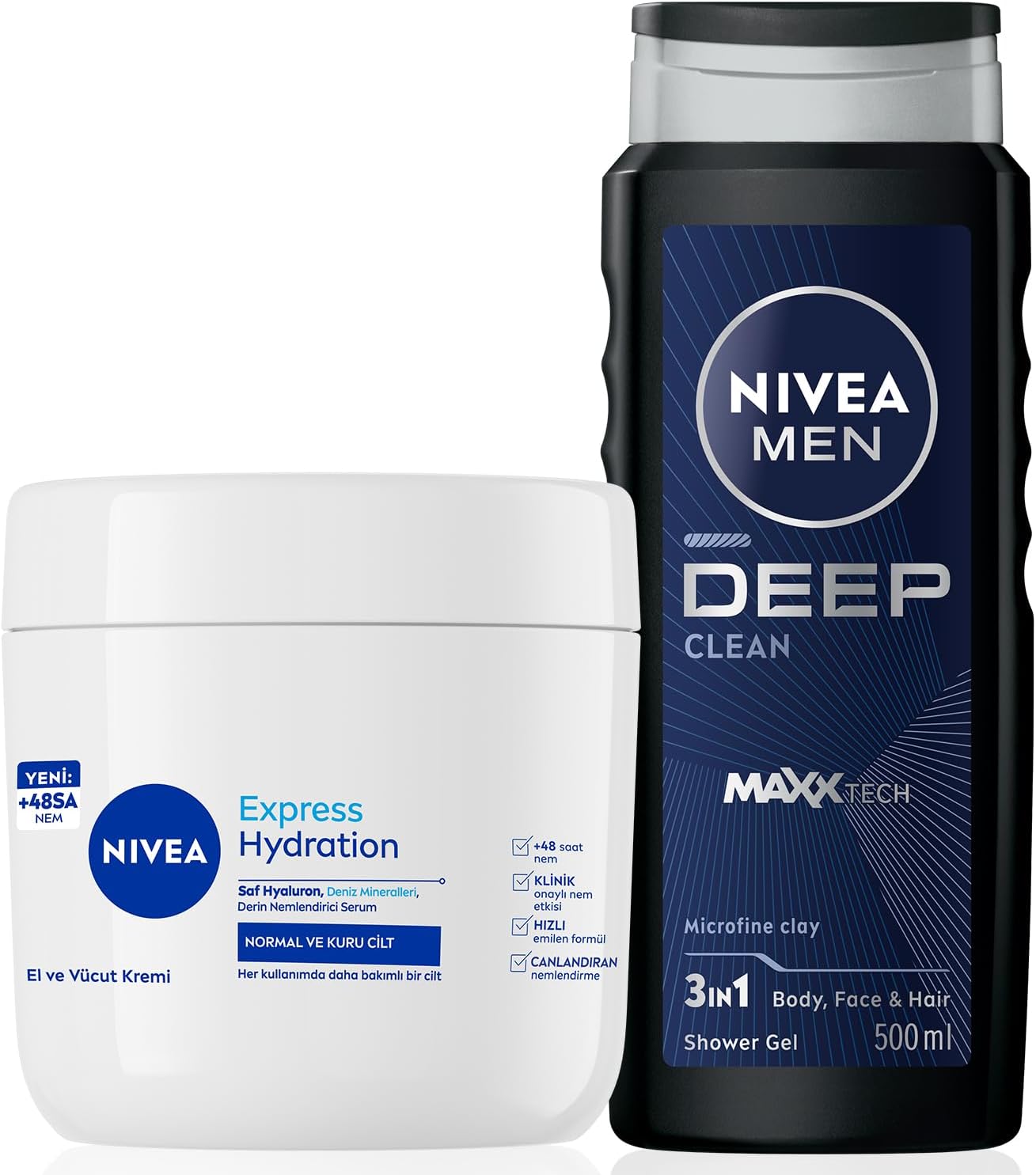 Alternative view of Yoğun Nemlendirici El & Vücut Bakım Kremi 400ml, Normal/Kuru Ciltler 48 Saat Nemlendirme + MEN Erkek Deep Dimension Duş Jeli 500 ml