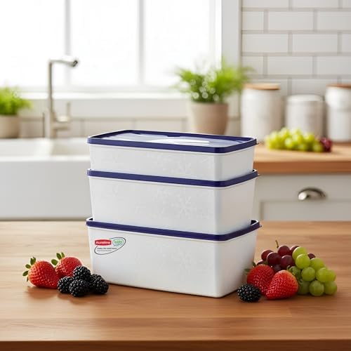 Alternative view of Life 3’lü Saklama Seti (2x3.5L + 1x2L) – Derin Dondurucu Uyumlu, Esnek & Sızdırmaz Büyük Erzak Kabı (Vişne)