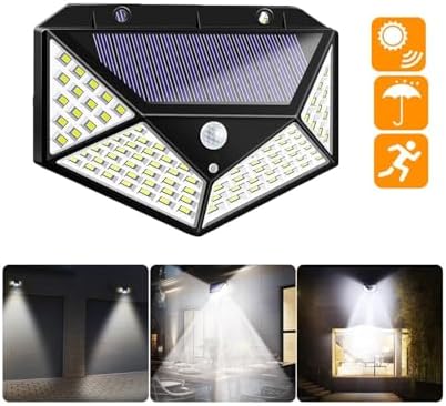 Alternative view of Gaman Solar LED Bahçe Lambası, 100 LED Hareket Sensörlü 13x9x5 cm, 3 Modlu Güneş Enerjili Solar Lamba, Dış Mekan Aydınlatma, Duvar Montajlı