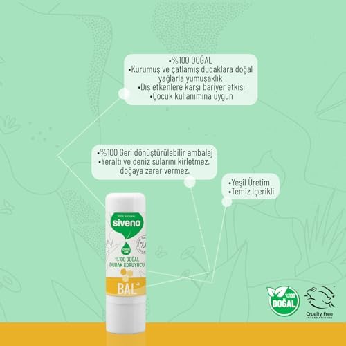Alternative view of Siveno%100 Doğal Dudak Koruyucu Bal Bitkisel Lipbalm Dudak Kremi Nemlendirici Parlatıcı Onarıcı 6 G