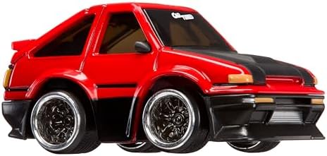 MGAE CarTuned JDM Seri 2 1985-87 Sprinter Trueno GT-Apex AE86, Siyah Kırmızı, Diecast Metal Oyuncak Araba,