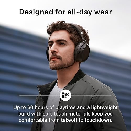 Momentum 4 - Kablosuz Kulak Üstü Bluetooth Kulaklık - ANC, 60 Saate Kadar Dinleme Süresi, Transparan Duyma Özelliği, Bluetooth 5.2 - Siyah