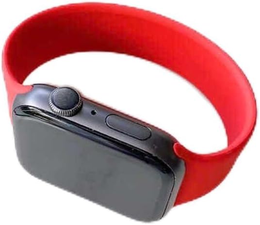 42mm İle Uyumlu KRD, 31 Solo Loop Medium Kordon, Kırmızı