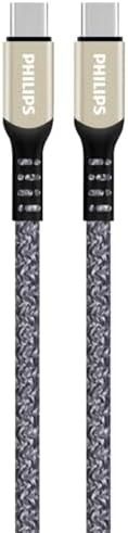 DLC5001 USB-C Şarj ve Data Kablosu, 60W, Hızlı Şarj, 3A Yüksek Akım, 1 Metre, Dayanıklı Örgü Kablo (Type-C-Type-C, Gri)