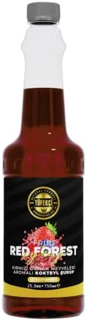 Kırmızı Orman Meyveleri Aromalı Şurup 750 ml – Kahve, Kokteyl, Pasta ve Tatlılar İçin, Doğal Aroma, Gerçek Pancar Şekeri