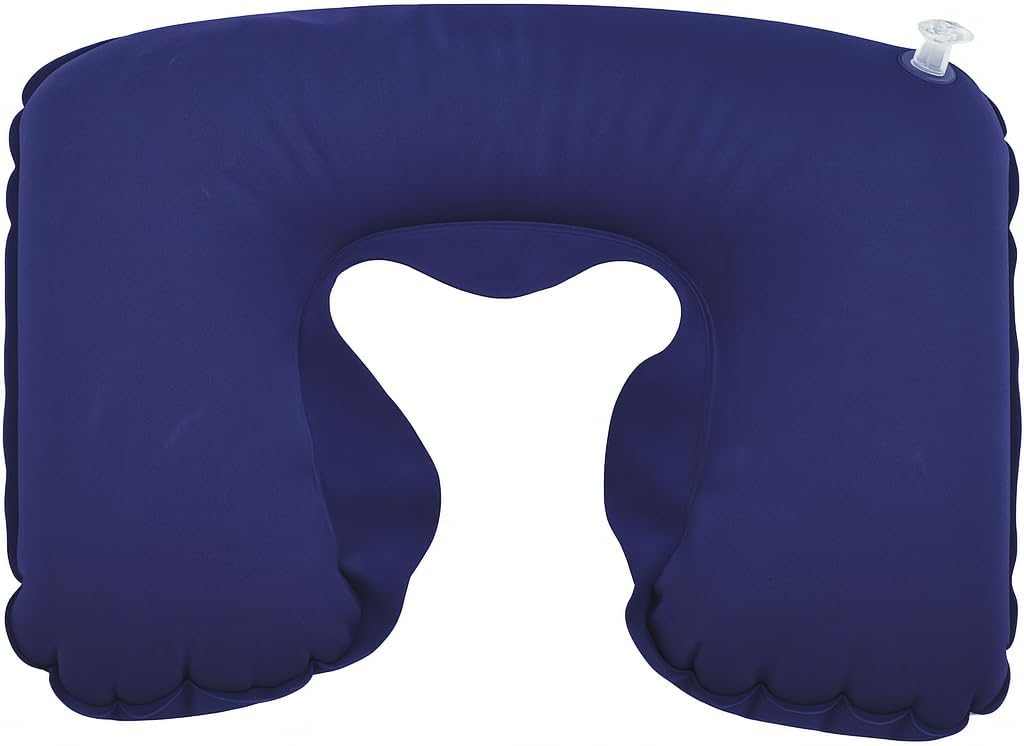 Şişme Seyahat Boyun Yastığı, Ergonomik Travel Neck Pillow, Katlanabilir, Taşınabilir, Uçak, Otobüs, Tren Yolculukları için Rahat Uyku Yastığı Lacivert
