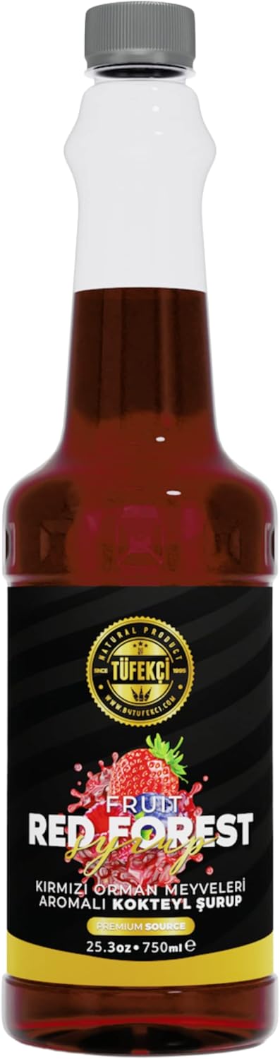 Alternative view of Kırmızı Orman Meyveleri Aromalı Şurup 750 ml – Kahve, Kokteyl, Pasta ve Tatlılar İçin, Doğal Aroma, Gerçek Pancar Şekeri