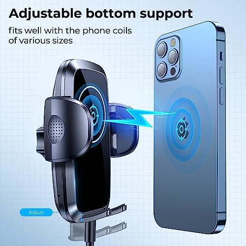 HP-A04 15W Kablosuz Şarj Araba Telefon Tutucu Ayarlanabilir Cam ve Torpido için Yüksek Kalite Premium
