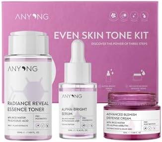 Anyong Leke Karşıtı Ve Aydınlatıcı Cilt Bakım Kiti (TONİK, SERUM, KREM) / Pirinç Suyu Ve Arbutin (50 ML + 12 ML + 20 ML)