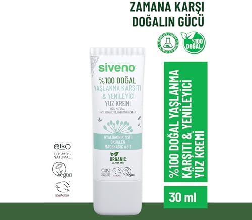Alternative view of Siveno%100 Doğal Yüz Kremi Yaşlanma Karşıtı Aydınlatıcı Yenileyici Canlandırıcı 30 ml