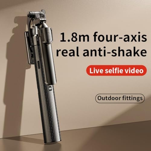 170 cm Otomatik Açılan Profesyonel, 360° Kademesiz Dönüş Özellikli, Ultra Geniş Açı Destekli, 1/4 Vida Girişli, Titreşim Önleyici Stabil Telefon ve Kamera Tripodu 430gr | H18 Pro