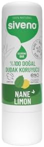 Siveno%100 Doğal Dudak Koruyucu Nane & Limon Bitkisel Lipbalm Krem Nemlendirici Parlatıcı Onarıcı 6 G