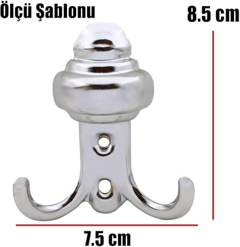 Alternative view of Metal Krom Vestiyer Duvar Askısı Dolap Elbise Kıyafet Askılığı Askılık(5 adet) caselka