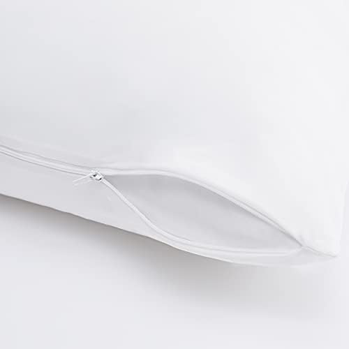 Serta Power Chill Soğutma Yastığı Koruyucuları, Lekeye Dayanıklı ve Fermuarlı Yastık Koruyucu, Yastığı Toz ve Kirden Korur (2'li Paket), Kral, Beyaz