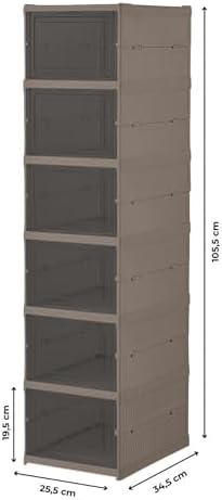 Alternative view of 6 Katlı, Katlanabilir, Taşınabilir Çok Amaçlı, Geniş, Katlanabilir Dolap ve Raf
