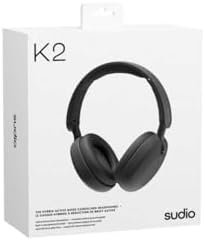 K2 Kablosuz Bluetooth 5.3 Kulak Üstü Kulaklık, Hybrid ANC, IPX7 Suya Dayanıklı, USB-C ve Kablosuz Şarj, Mikrofon, 60 Saat Çalma Süresi (Siyah)