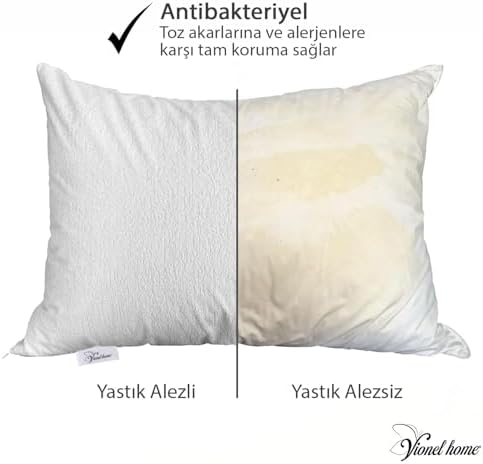 Alternative view of Vionel 2 Li Paket Pamuklu, Sıvı Geçirmez Yastık Koruyucu Alez, Havlu yüzey yastık alezi