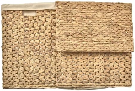 El Yapımı Doğal Hasır Katlanabilir Kirli Çamaşır Sepeti, Modern Desenli Çamaşır Sepeti, Katlananır Yer Kaplamayan Kirli Çamaşır Sepeti (44X34cmYükseklik 54cm)