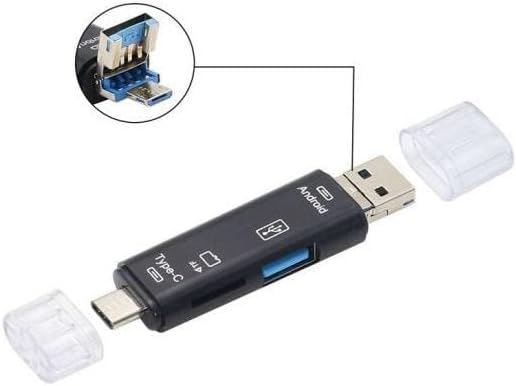 6850 Otg 3in1 Type-C Ve Micro Usb Tf Çevirici Dönüştürücü Kart Okuyucu telefonlarda tüm OTG fonksiyonlarını destekler (Hem Mikro Usb hem Type-C cihazlar ile çalışır)