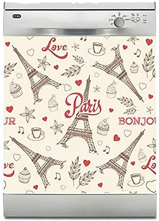 Bulaşık Makinesi Kaplama Beyaz Eşya Kaplama Paris Eyfel Kulesi