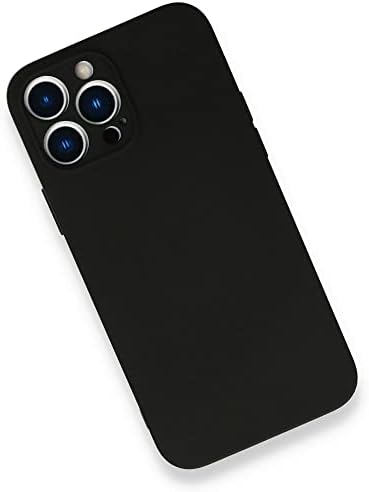 & AKSESUAR 14 Pro Max ile Uyumlu İçi Kadife Lansman Lens Korumalı Silikon Kılıf Şok Emici Full Kasa Koruma Sağlayan Kılıf (Siyah)