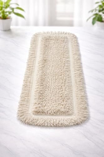 80 cm Zincir Dikiş Mop – %65 Pamuk %35 Polyester, 276 gr, Yüksek Emici, Profesyonel Islak Zemin Temizlik Mopu