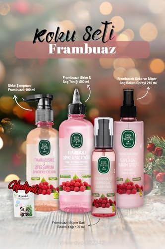 Alternative view of Şampuan ve Bakım Yağı 100 ml, Sprey 210 ml, Tonik 500 ml Frambuazlı ve Rosie Hediye