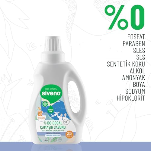 Alternative view of Siveno %100 Doğal Çamaşır Sabunu Bitkisel Deterjan Yumuşatıcı Gerektirmez Konsantre Vegan 750 ml