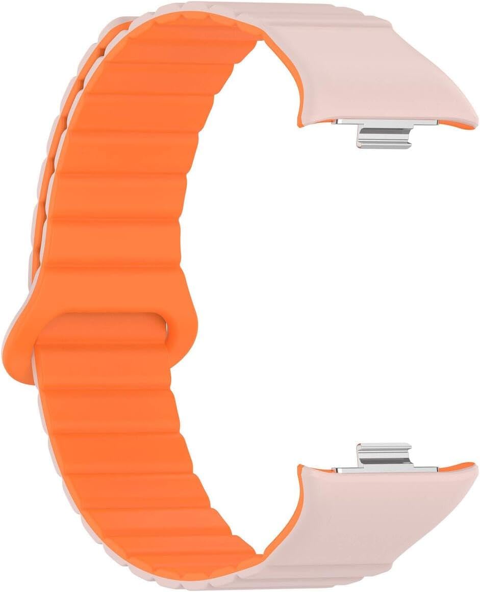 Alternative view of - 4 / Mi Band Pro 8 ile Uyumlu Magnetik Silikon Kordon & Kasa Koruma 2 in 1 Premium Kayış