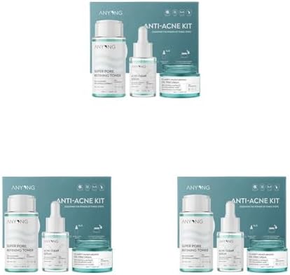 Alternative view of Anyong Akne Karşıtı Ve Gözenek Sıkılaştırıcı Karma-yağlı Cilt Bakım Kiti (TONİK, SERUM, KREM)/ Azelaik Asit (50 ML + 12 ML + 20 ML) (3 paketi)
