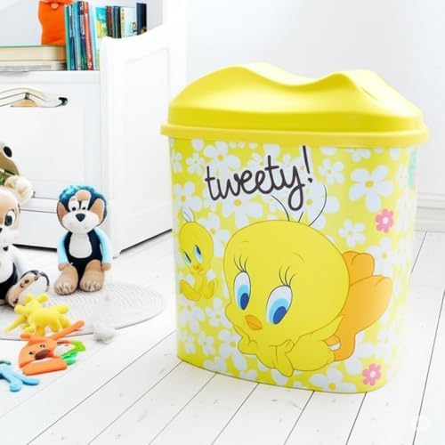 Tweety Lisanslı 5.5 Litre Hazneli Çocuk Odası Çöp Kovası
