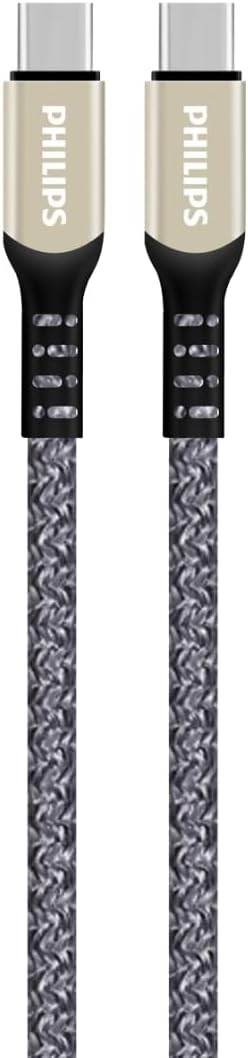 Alternative view of DLC5001 USB-C Şarj ve Data Kablosu, 60W, Hızlı Şarj, 3A Yüksek Akım, 1 Metre, Dayanıklı Örgü Kablo (Type-C-Type-C, Gri)
