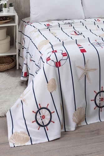 Çarşafı Lastikli Tek Kişilik Pike Yatak Örtüsü 170 x 230 Kırmızı