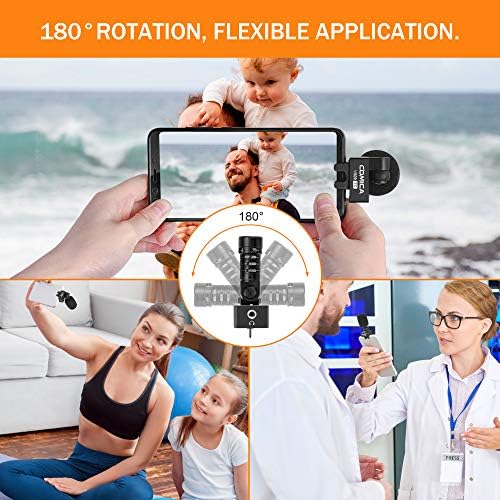 comica Tip C Akıllı Telefon Mikrofonu, CVM-VS09 Video Kayıt Mikrofonu USB C Akıllı Telefon için Shotgun Micro YouTube Vlogging Facebook Livestream, Tip C Port Tabletler,, Galaxy,LG için