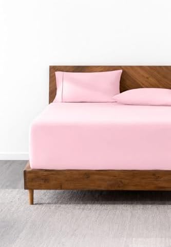 Lastikli & Hipoalerjenik Çarşaf%100 Pamuk Penye Kumaş Pembe 200x200, LUXCARSAF