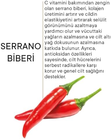 Serrano Biberi Özlü Sıkılaştırıcı Bölgesel İncelme Selülit ve Çatlak Karşıtı Soğuk Lipoliz Jel 250ml (3 paketi)