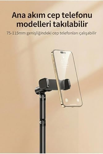 Jopree X66F | Ayarlanabilir Telefon Standı 360° Döner, Canlı Yayın/Çekim İçin Ergonomik Masaüstü Tutucu, Alüminyum Alaşımlı, Video & Sohbet Destekli, 75-115mm Telefonlar İçin (Beyaz)