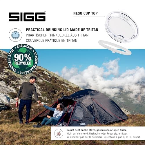 - Camp termos bardak – Travel Mug Night – Tritan kapaklı – bulaşık makinesinde yıkanabilir – kulplu – BPA içermez – yalıtımlı bardak çift cidarlı – beyaz – 0,36 l