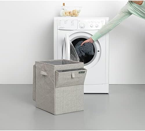 - İstiflenebilir çamaşır sepeti, kolay doldurulur ve boşaltılır - büyük hacim - hızlı şekilde düz katlanır - hafif ve sağlam saplar - gri - 35 L - 37,0 x 44,5 x 32,0 cm