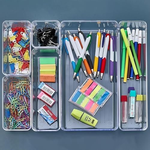 Alternative view of 6 Parça Organizer Çekmece İçi Düzenleyici, Şeffaf Kristal Plastik Düzenleyici Seti