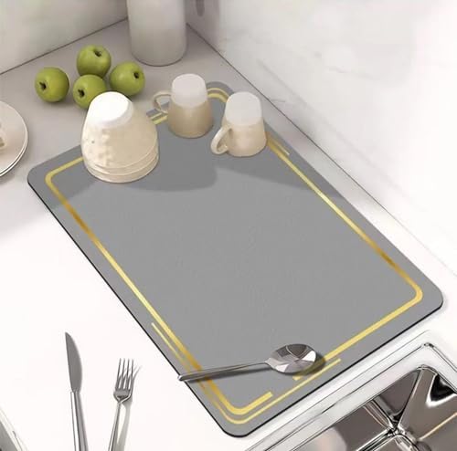 Alternative view of Lavabo Emici Paspas: Su Geçirmez Kalınlaştırılmış Drenaj Pedi, Mutfak Lavabosu ve Bulaşıklık İçin