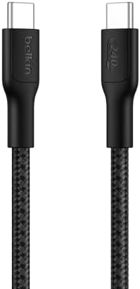 Alternative view of Eco Örgülü USB-C - USB-C Kablosu, 1 m, 240 W, Yumuşak, Esnek Hızlı Şarj Kablosu, 16, Galaxy S25, 9, MacBook, iPad Pro ve Daha Fazlası için Tip-C Şarj Kablosu - Siyah (USB 2.0)