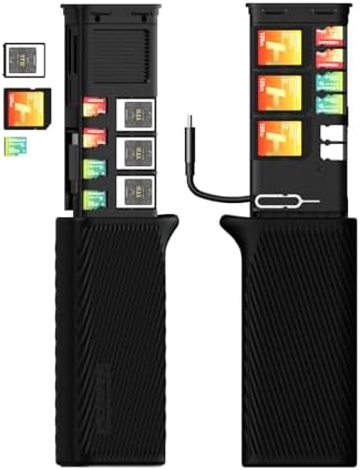Alternative view of CFexpress Tip A Kart Okuyucu, Kart Kılıfı ve Kart Tutucu CF A Kart ve SD ve Mikro SD Kart, USB3.2 Gen2 10Gbps, Aynı Anda 3 Kart Okuyun, Alüminyum Kart Adaptörü (Siyah, CFexpress Tip A Kart Okuyucu)