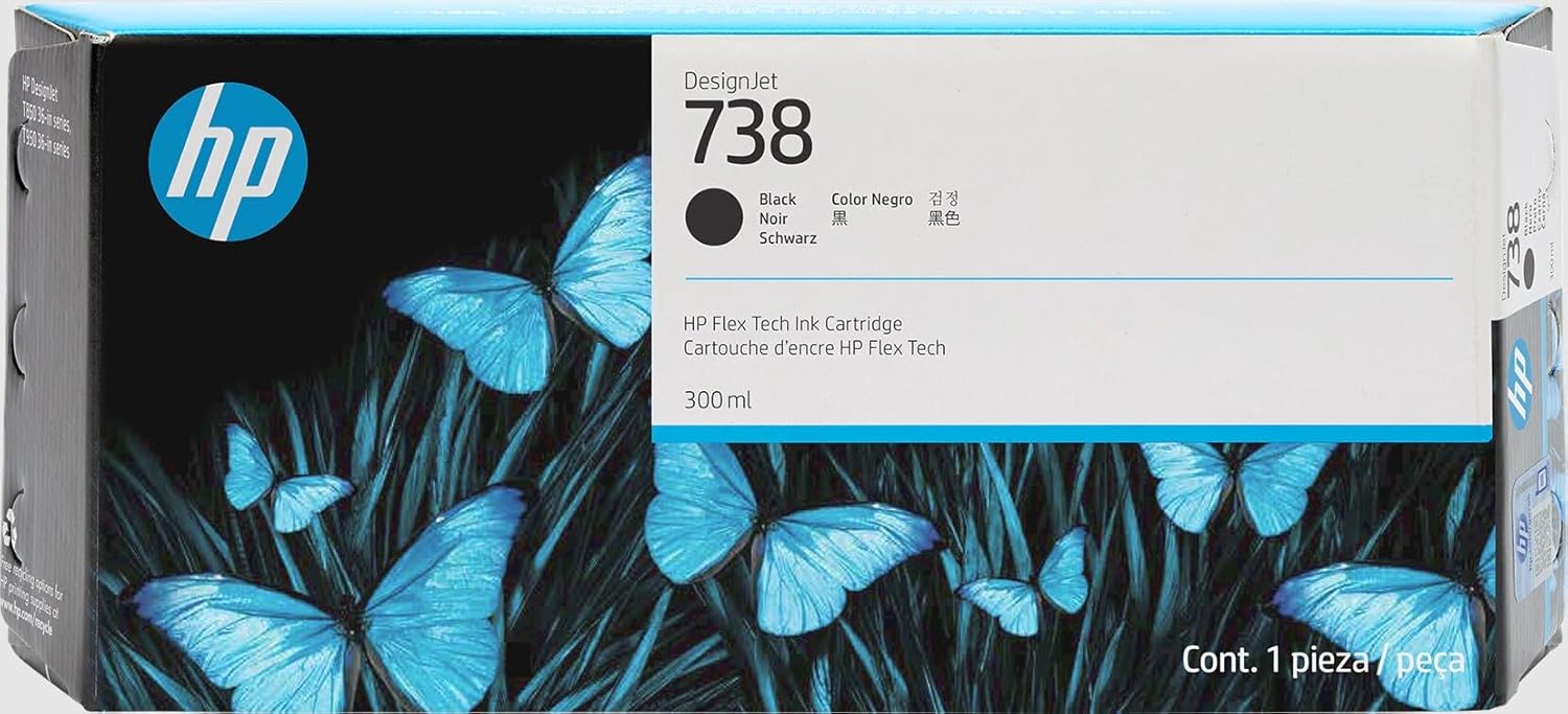 Alternative view of HP 738 300-ml DesignJet Ink Cartridge Mürekkep kartuşu 1 adet Orijinal Yüksek performans (XL) Siyah