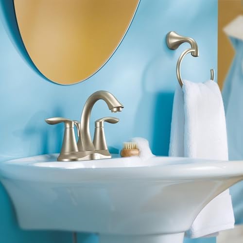 6410BN EVA çift kulplu Toilette musluk gider montaj, fırçalanmış nikel