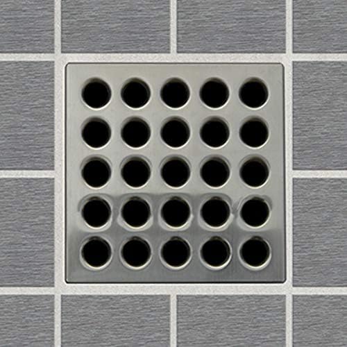Alternative view of E4404 Square Shower Drain Grate, Brushed Nickel