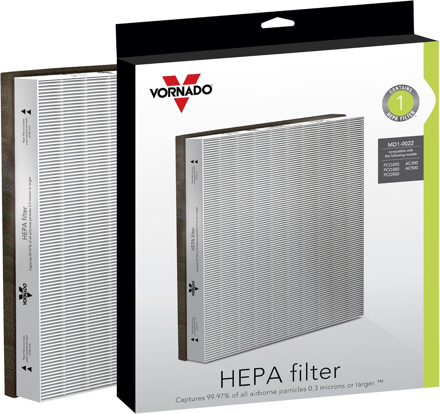 Alternative view of MD1-0022 Hava Temizleyici Filtresi, 1 Adet (1'li Paket), Gri