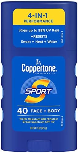 Alternative view of Coppertone Spor Güneş Koruyucu, SPF 40 Güneş Koruyucu, Seyahat Boyutu Yüz ve Vücut için Güneş Koruyucu, 1,5 Oz